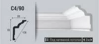 Плинтус потолочный BelloDeco С4/90 Плинтус потолочный BelloDeco С4/90